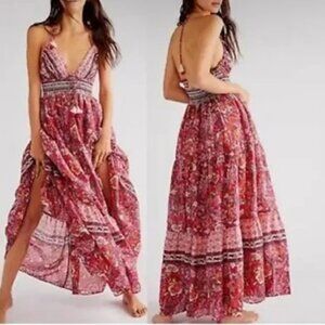 NWT Free People Women's Real Love Maxi Dress in Meadow Combo | Size XS